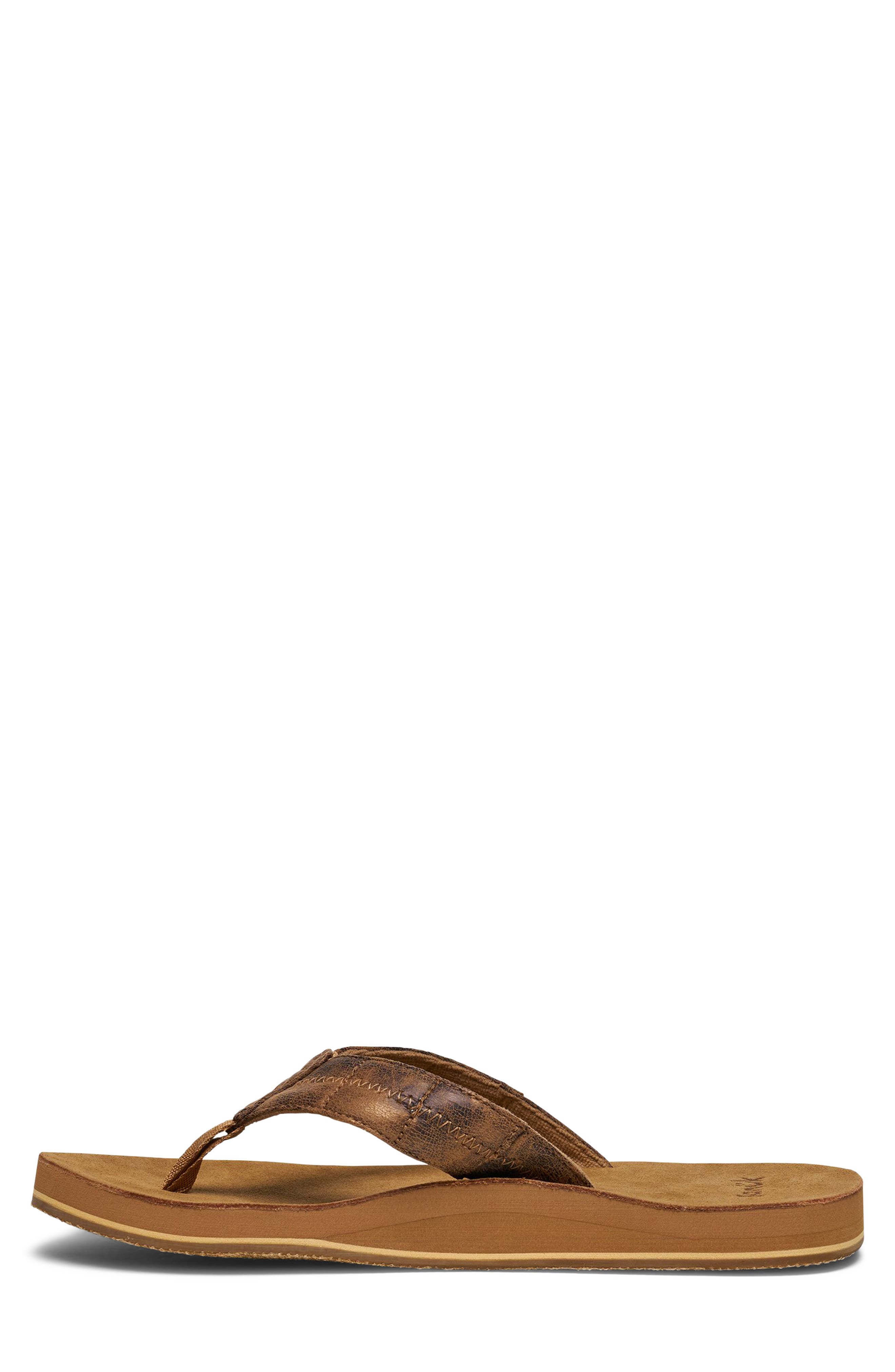 Hideout Flip Flop, Alternate, color, TOBACCO BROWN