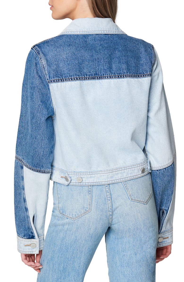 BLANKNYC Patchwork Cotton Denim Trucker Jacket, Alternate, color,