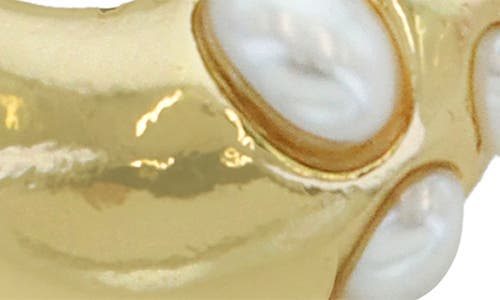 Panacea Faux Pearl Chunky Hoop Earrings