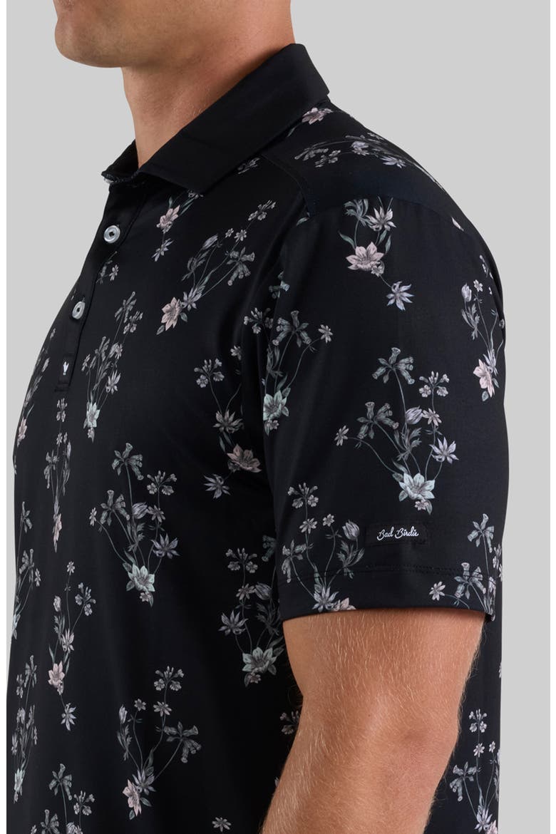 Floral Performance Golf Polo, Alternate, color, MIDNIGHT MUSE