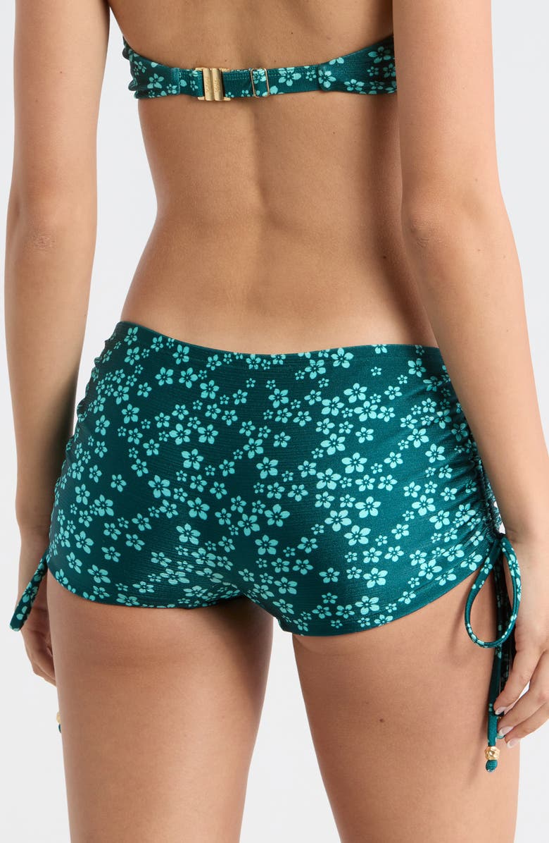 Kulani Kinis Cinched Tie Cheeky Swim Shorts, Alternate, color, Moonkiss