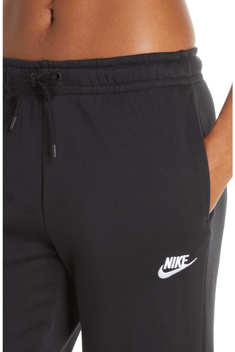 Sportswear Essential Fleece Pants, Alternate, color, BLACK/ WHITE