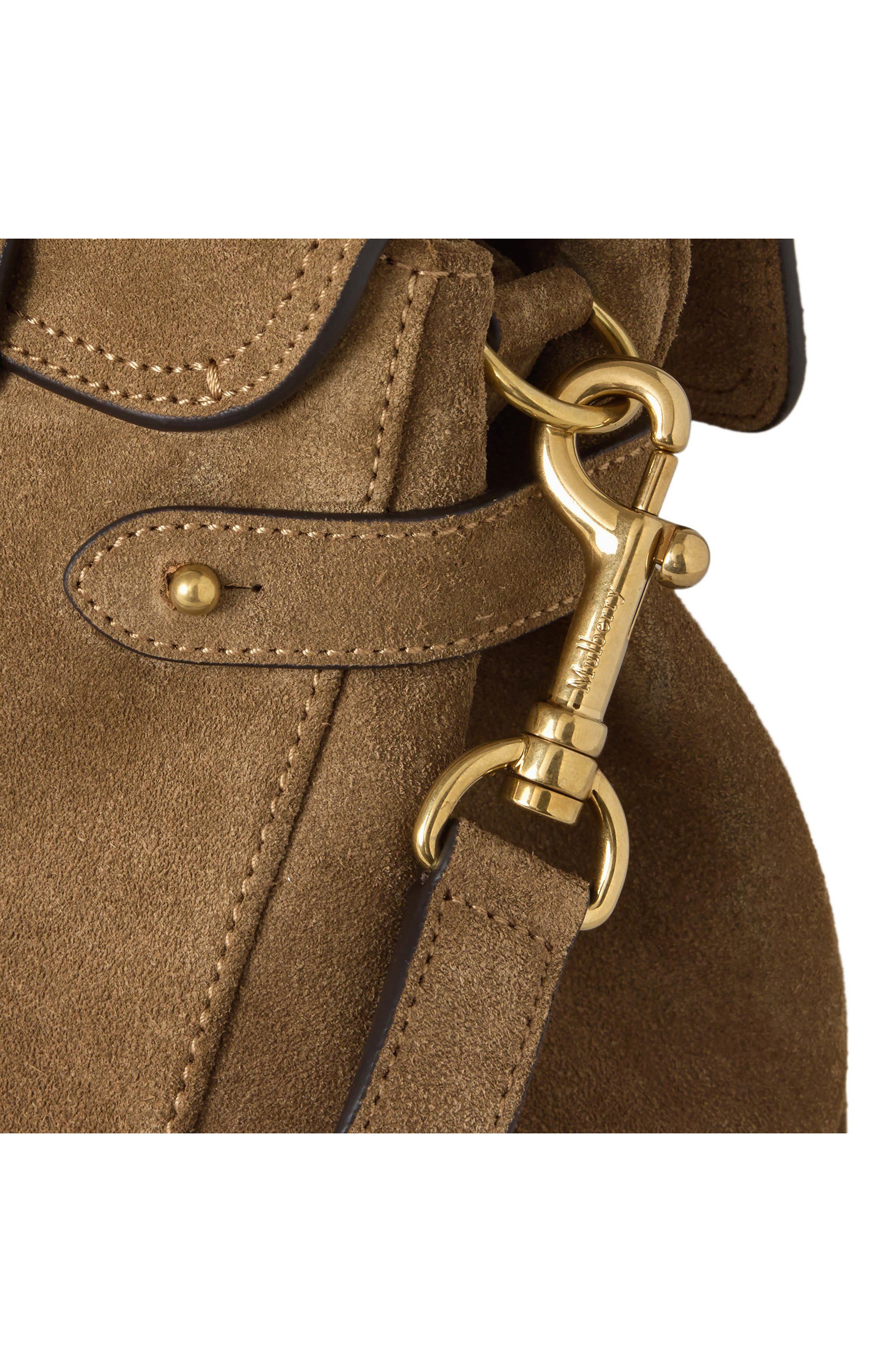 Mulberry Alexa Suede Satchel, Alternate, color, Salcombe Sand