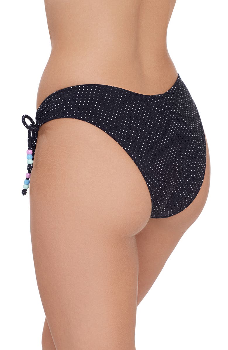 Stevie Adjustable Side Tie Scoop Bikini Bottom, Alternate, color, Ditsy Dot