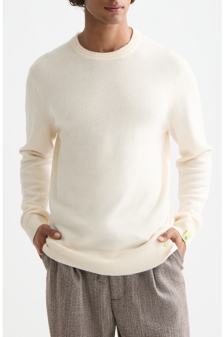 Soft Knit Crewneck Sweater, Main, color, EGGNOG