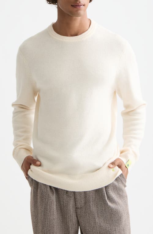 Scotch & Soda Soft Knit Crewneck Sweater In White
