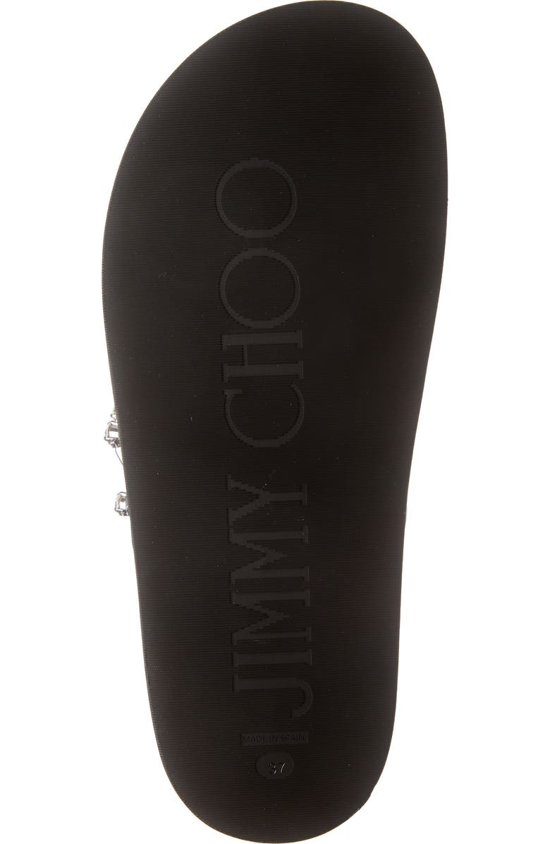 Jimmy Choo Marga Crystal Buckle Flat Sandal, Alternate, color,