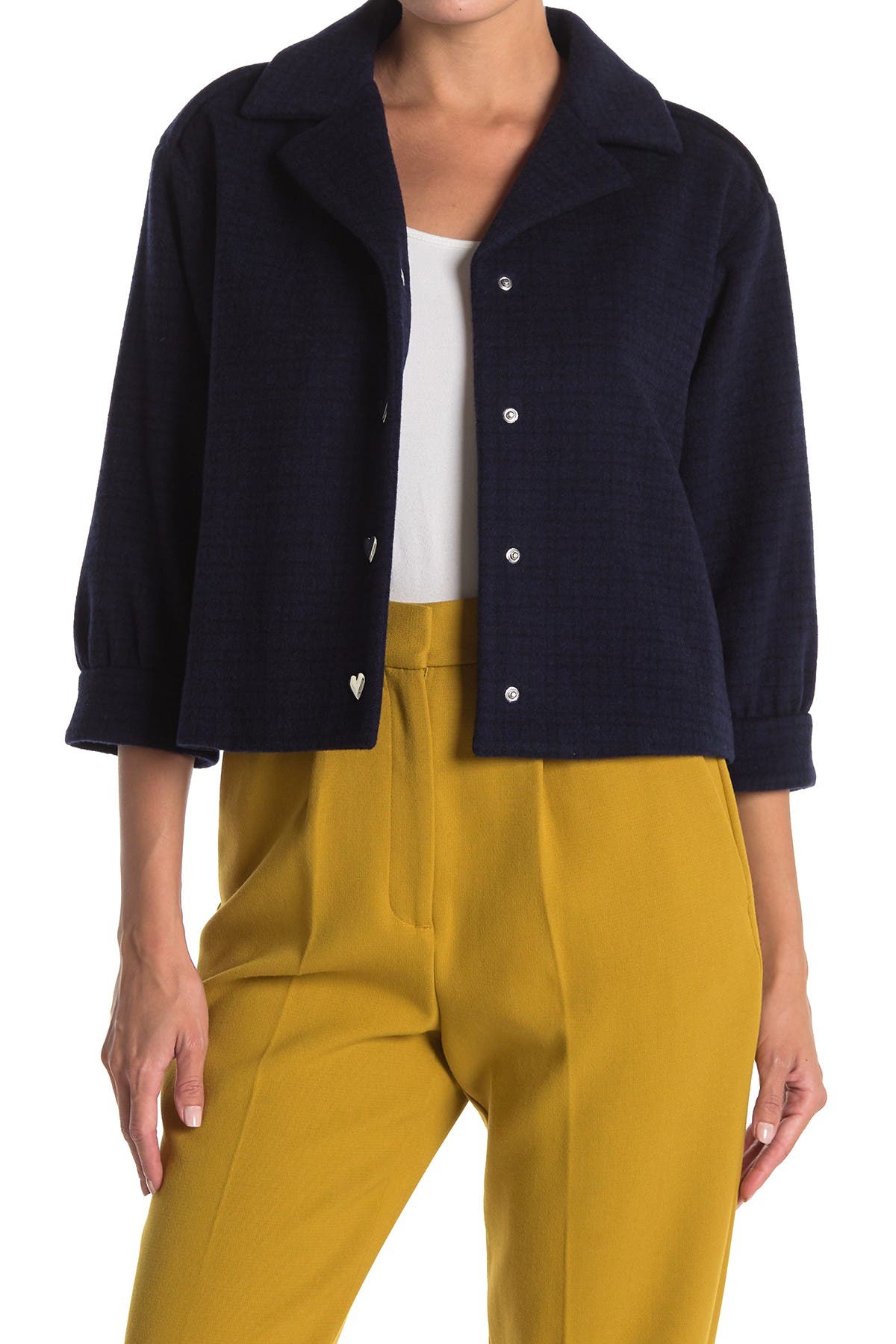 Heart Button Crop Jacket (Women) | Nordstromrack
