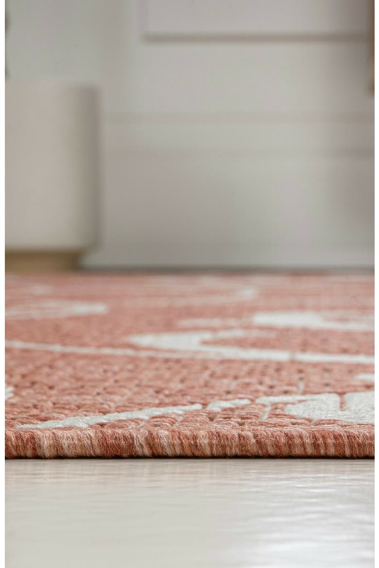 Maribel Traditional Classic All-Over Scroll Indoor/Outdoor Area Rug, Alternate, color, Salmon/Cream