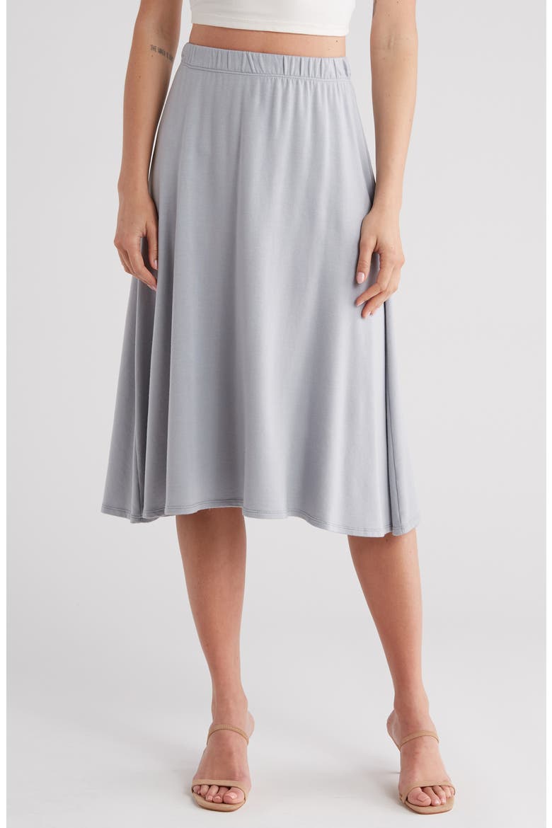 Flare Midi Skirt, Main, color, NORTHERN DROPLET