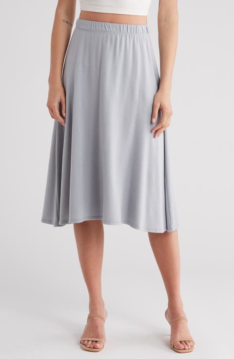 Flare Midi Skirt