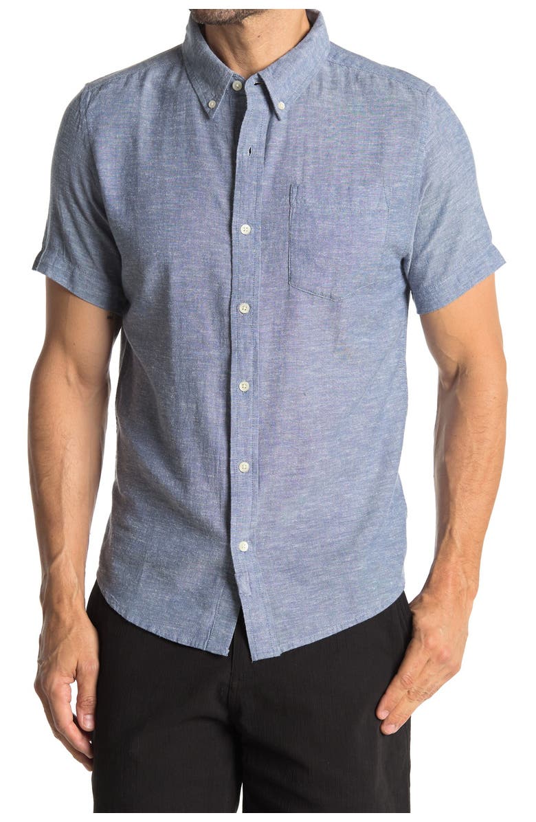 Bridge & Burn Jordan Heathered Short Sleeve Shirt, Alternate, color,