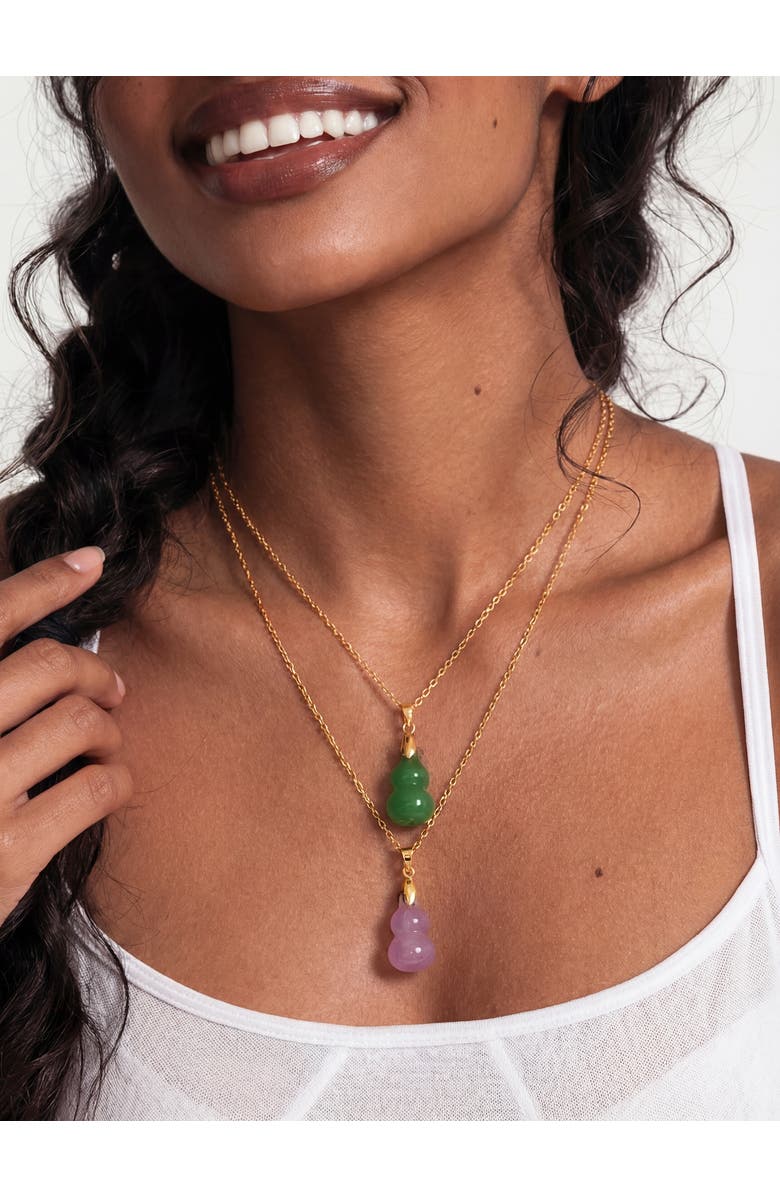 seree Hulu Jade Stone Pendant Necklace, Alternate, color, Green