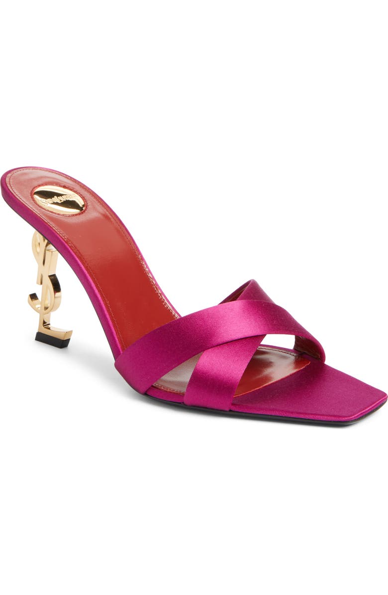 Saint Laurent Opyum Slide Sandal, Main, color, Moroccan Fuxia