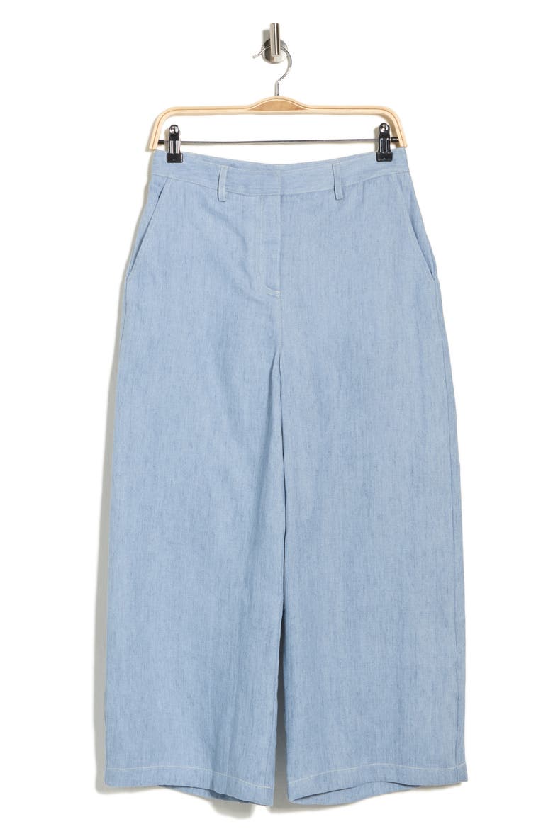 Howard Cropped Wide Leg Pants, Alternate, color, LIGHT INDIGO