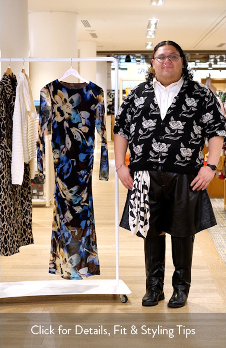 Cleo Ruched Long Sleeve Body-Con Maxi Dress, sales video thumbnail