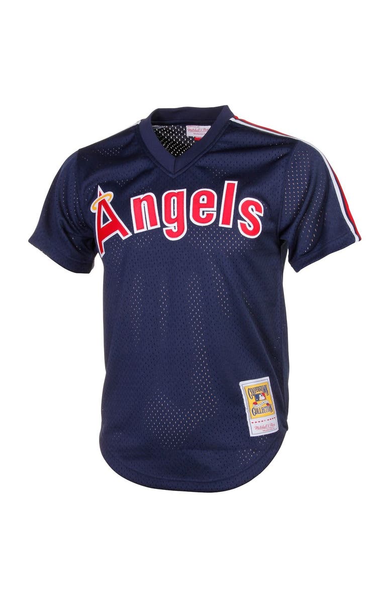 Mitchell & Ness Men's Mitchell & Ness Reggie Jackson Navy California Angels Cooperstown Mesh Batting Practice Jersey, Alternate, color, Navy