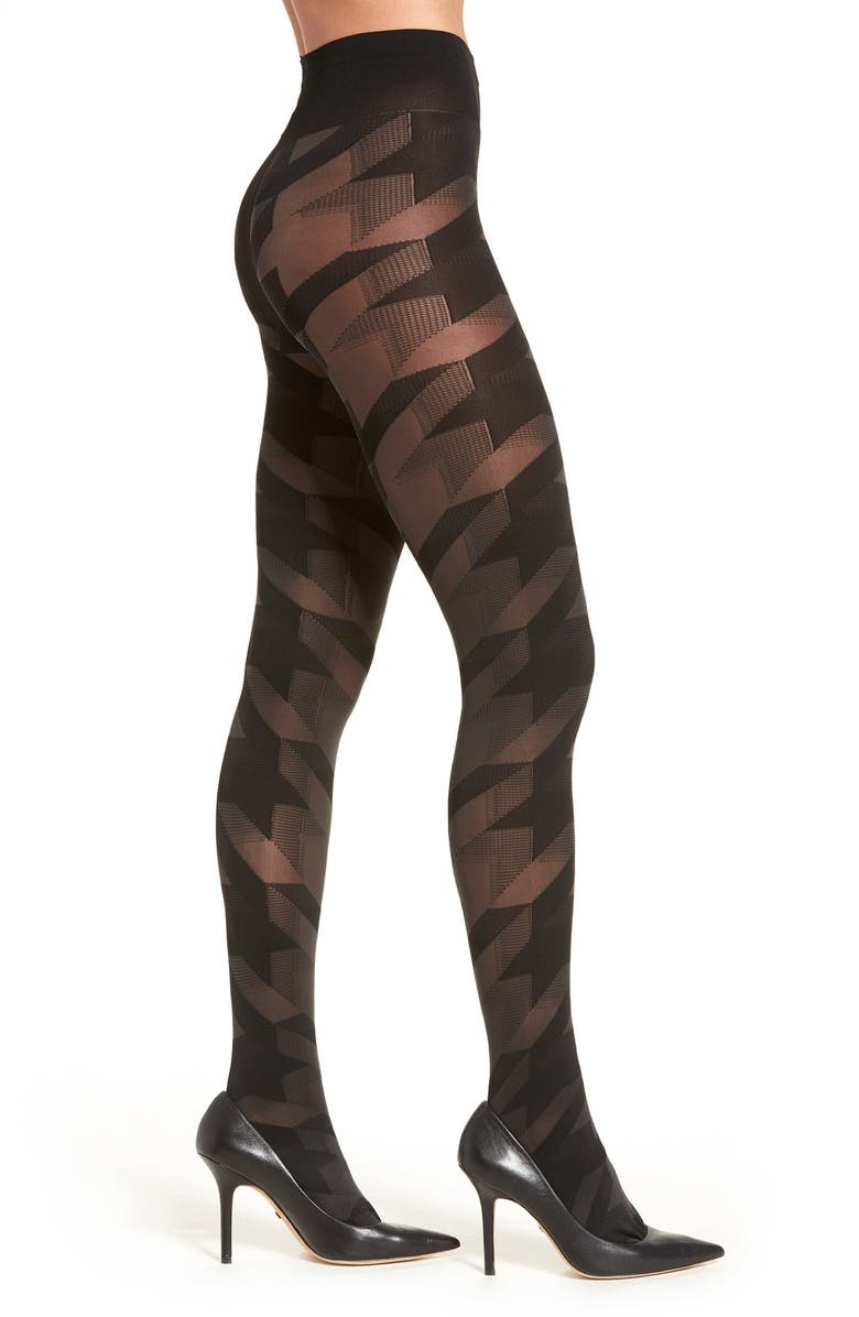 Oroblu 'Lydia' Houndstooth Tights, Main, color, 