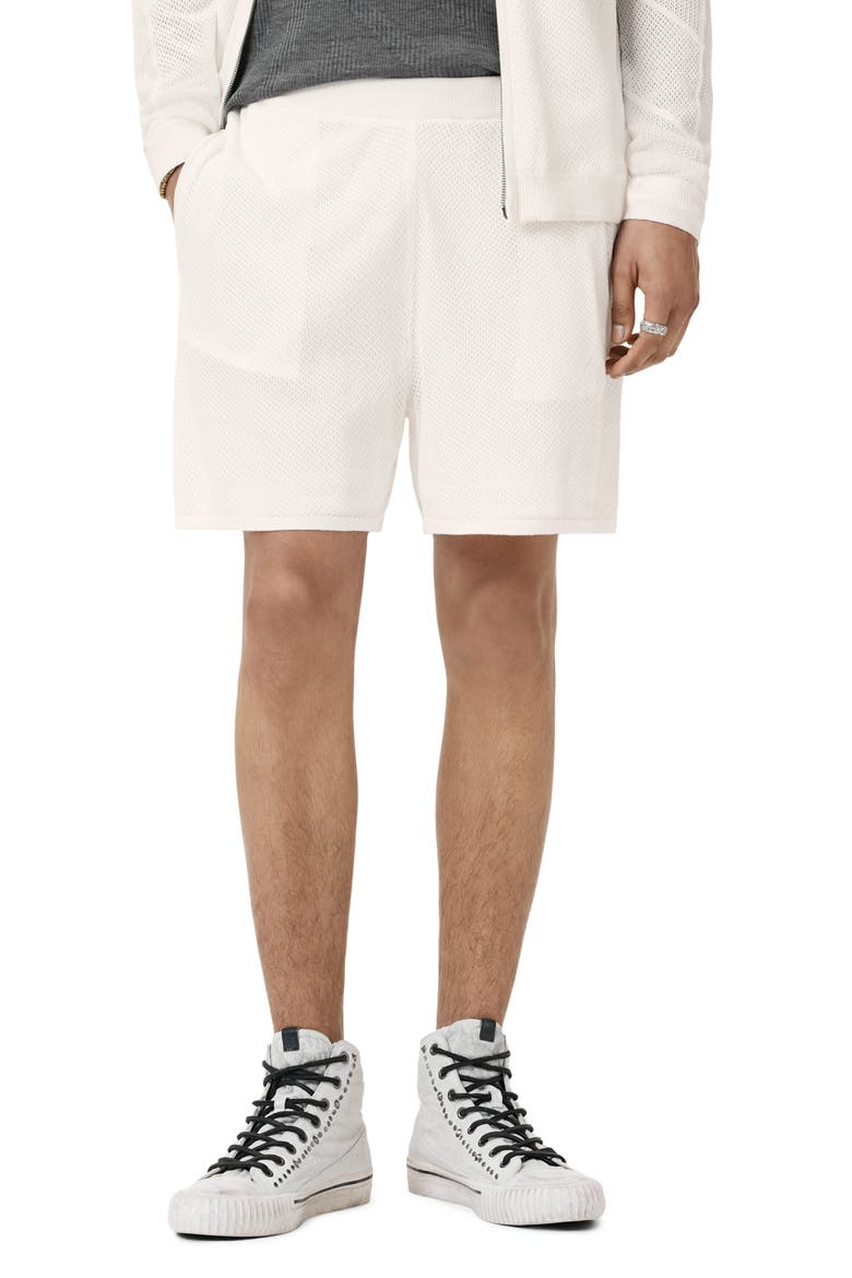 Marvin Mesh Sweater Shorts, Main, color, WHITE