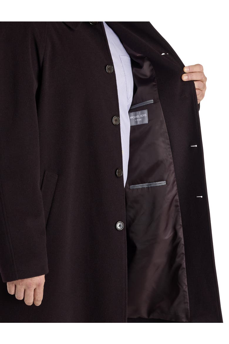 Big & Tall Kobler Overcoat, Alternate, color, WINE