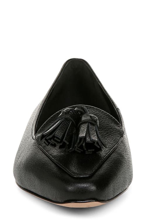 Veronica Beard Cleo Tassel Pointed Toe Loafer In Black