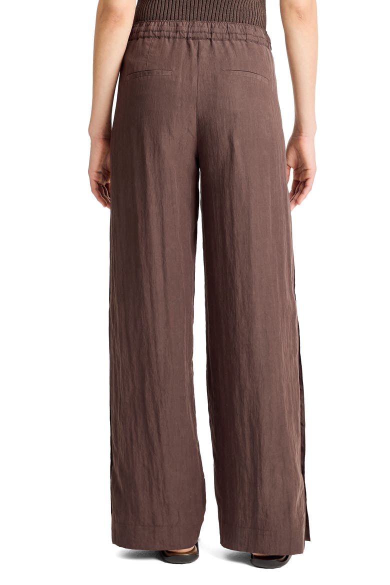Side Snap Drawstring Pants, Alternate, color, DARK COFFEE
