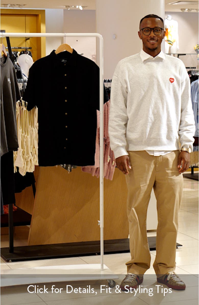 Adams Flat Weekend Fit Short Sleeve Stretch Seersucker Button-Up Shirt, sales video thumbnail