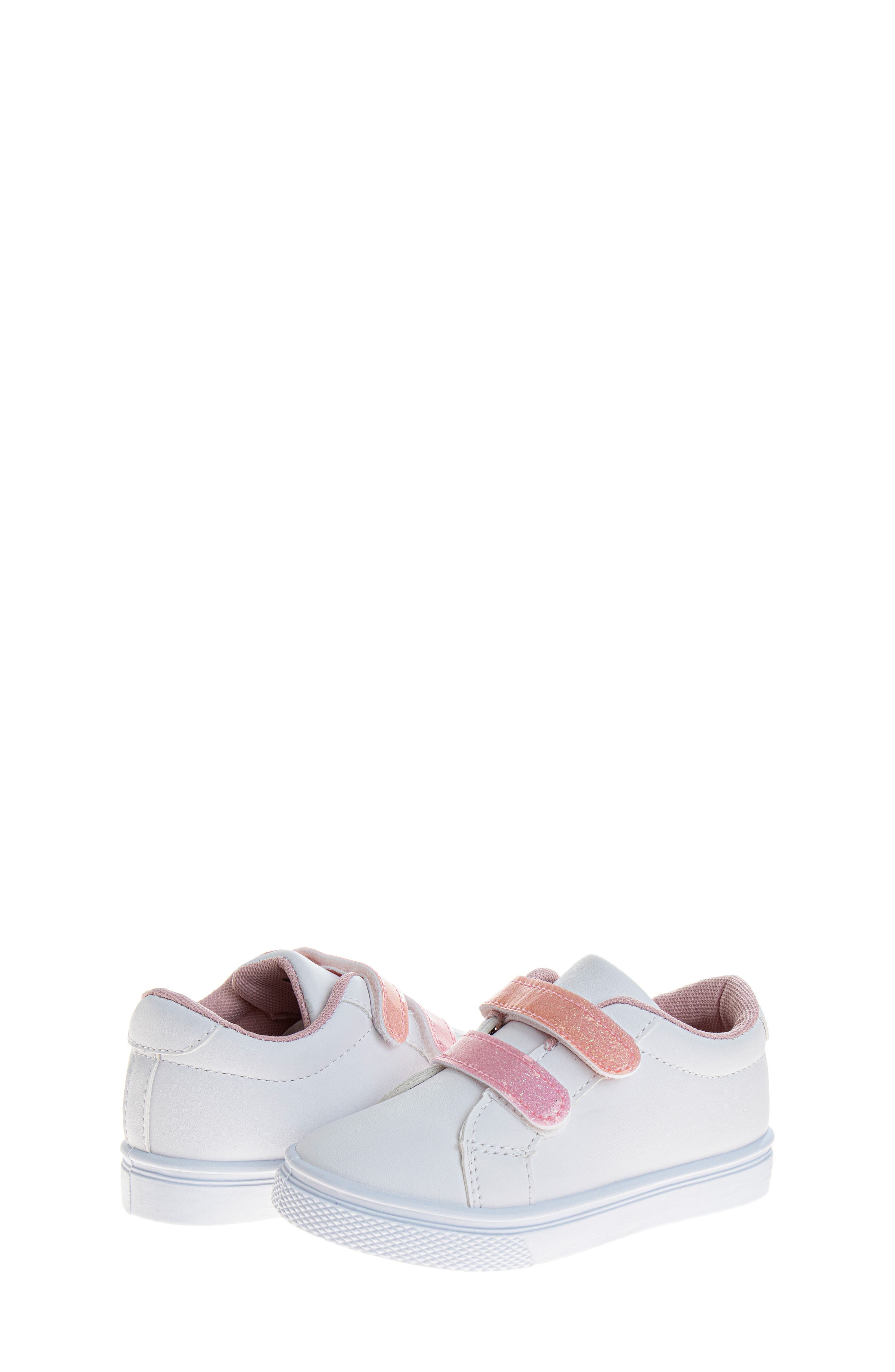 Kids' Glitter Sneaker, Alternate, color, WHITE PINK