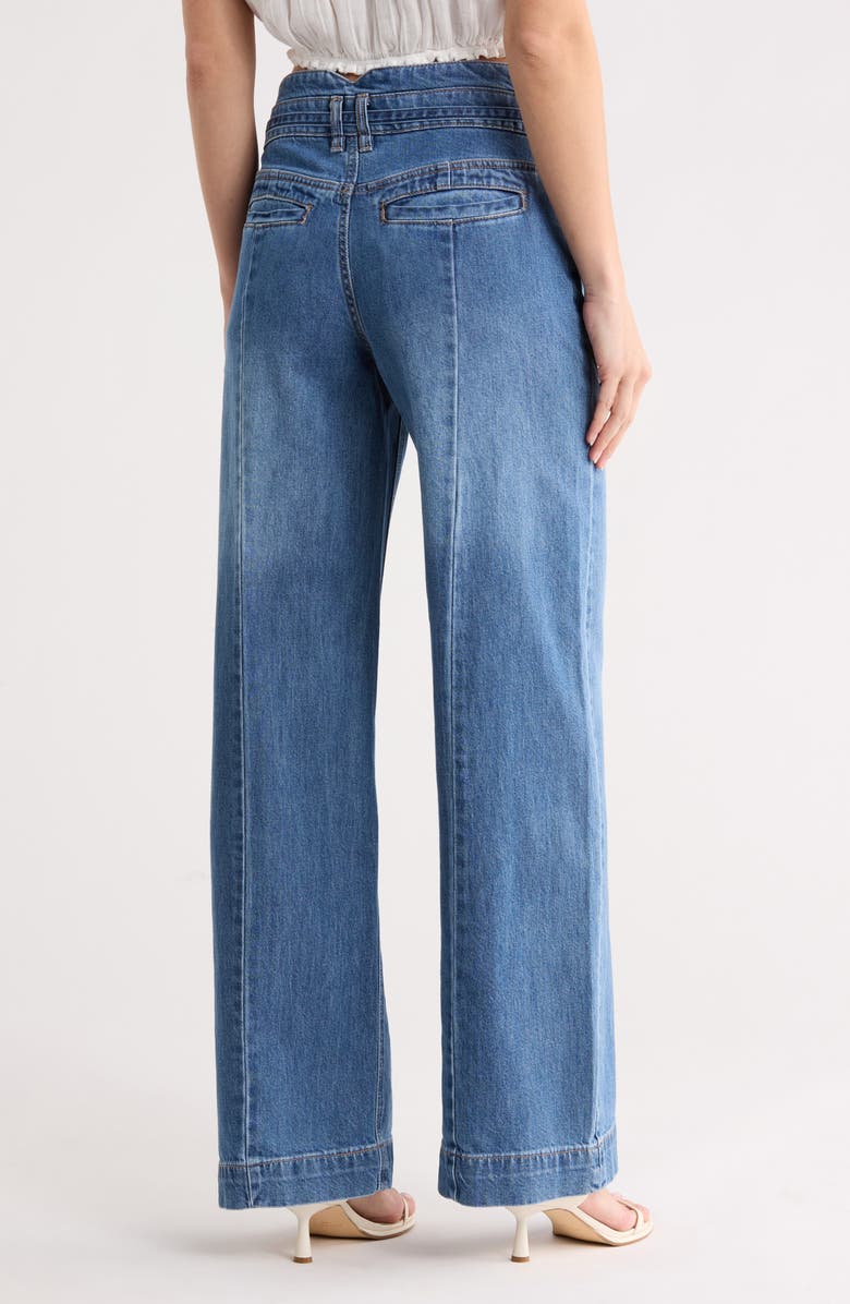 Scotch & Soda Belted High Waist Wide Leg Jeans, Alternate, color, Two Bridges