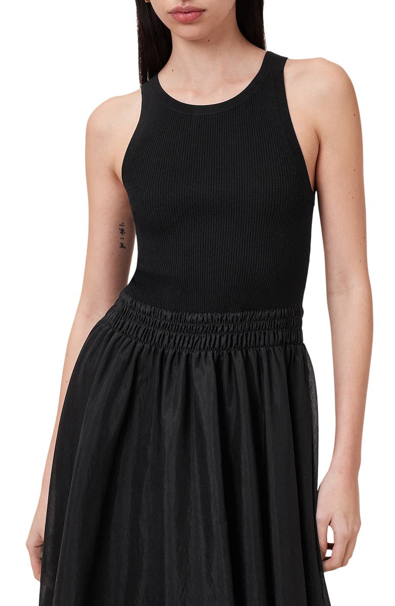 AllSaints Zenia Sleeveless Asymmetric Hem Dress, Alternate, color, 