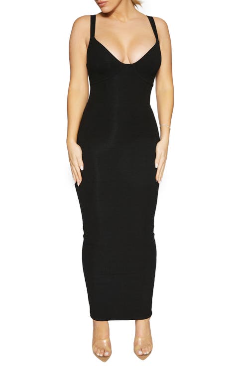 Faux Bustier Maxi Dress