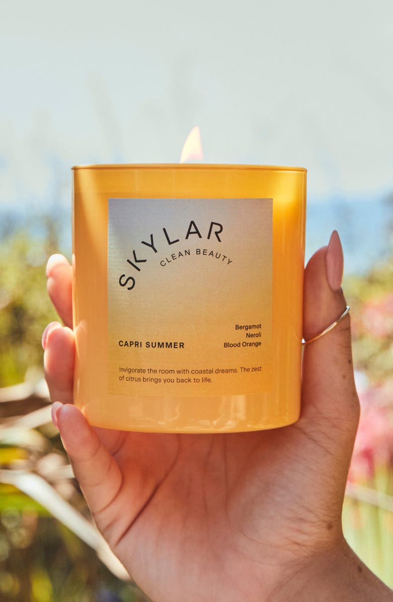 Skylar Capri Summer Scented Candle, Alternate, color, 