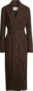 GIA STUDIOS Cocoa Faux Suede Wrap Coat