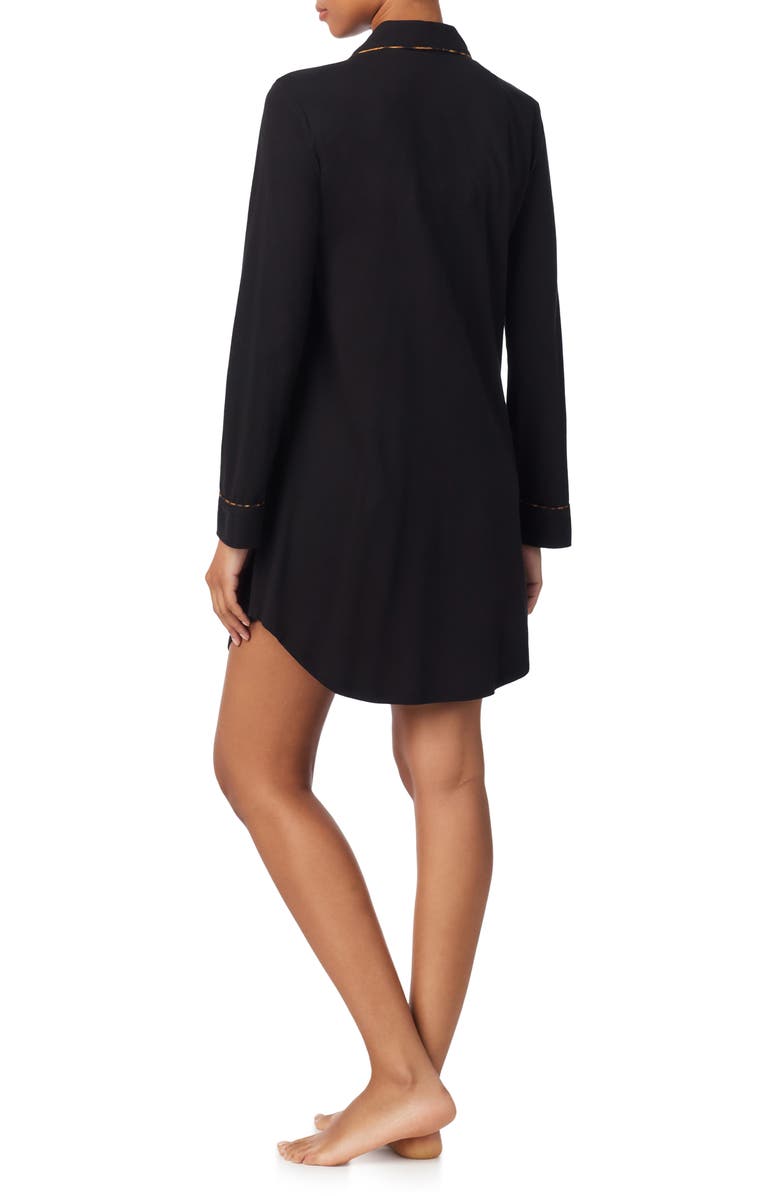 Lauren Ralph Lauren Cotton Blend Sleepshirt, Alternate, color, Black