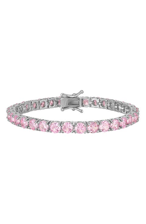 Round Cut Cubic Zirconia Tennis Bracelet
