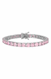 Round Cut Cubic Zirconia Tennis Bracelet