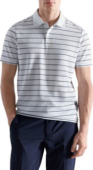 MANGO Slim Fit Stripe CoolMax® Piqué Polo