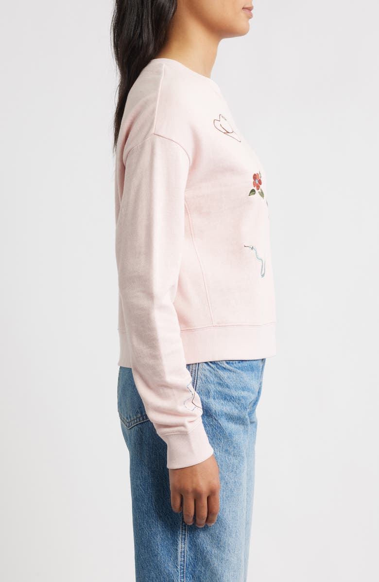 Pendleton Wild West Embroidered Cotton Graphic Sweatshirt, Alternate, color, Soft Rose