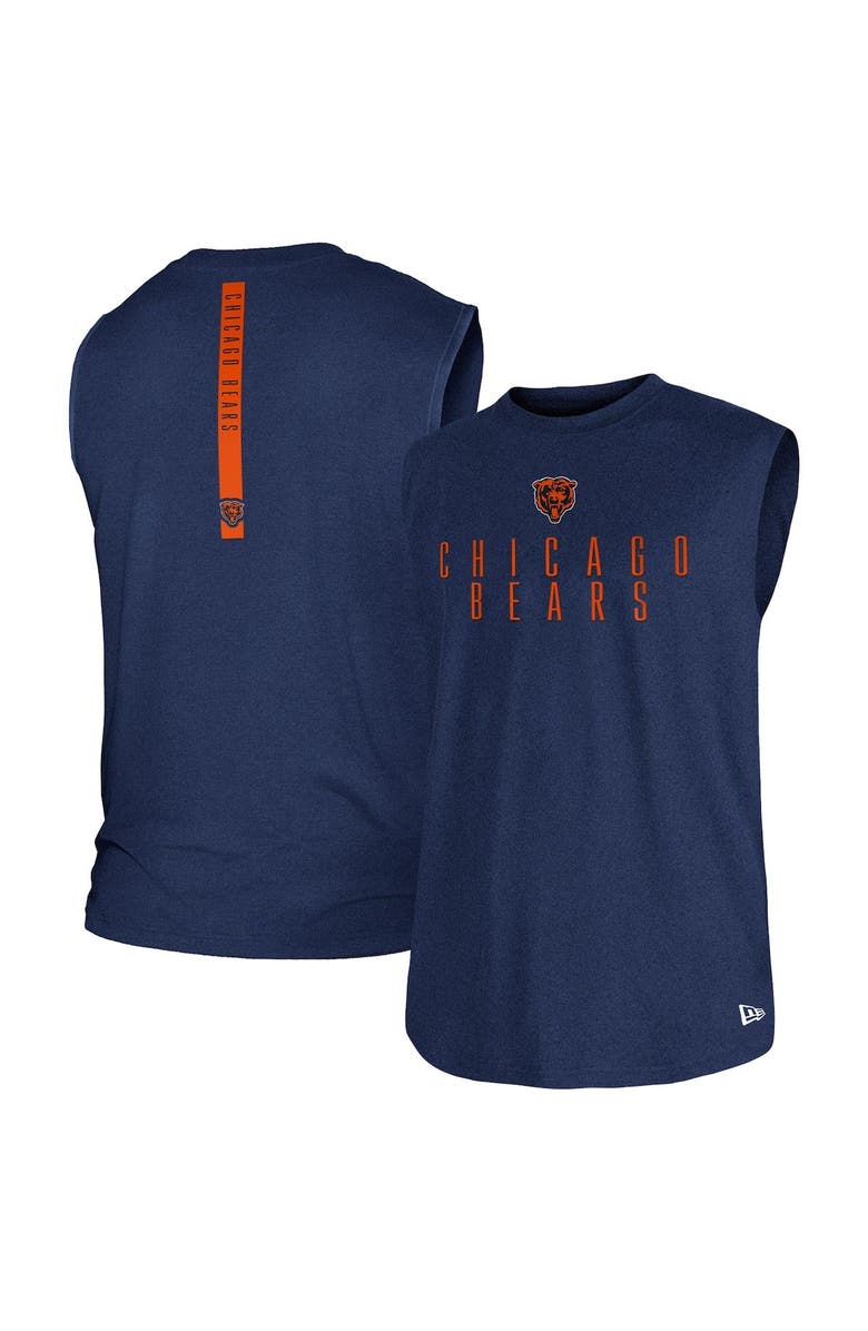 New Era Men's New Era Navy Chicago Bears Team Muscle Tank Top, Main, color,