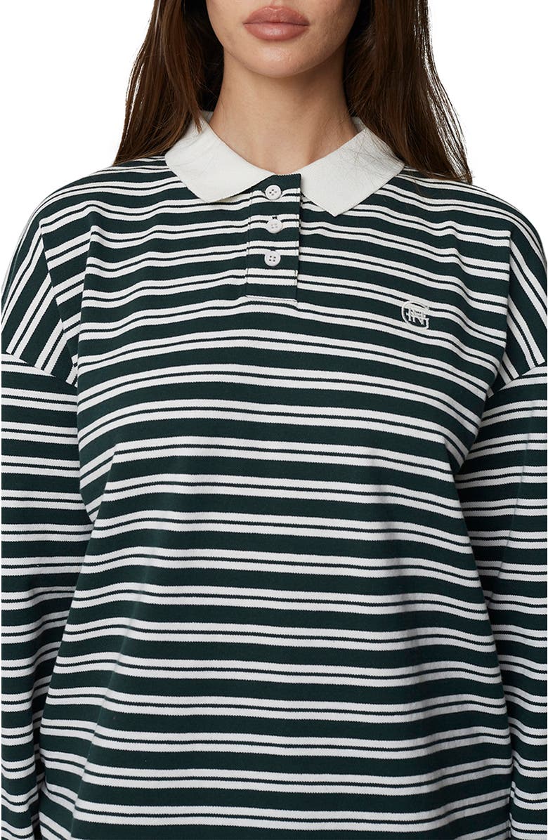 Good For Nothing Long Sleeve Striped Polo, Alternate, color, Green