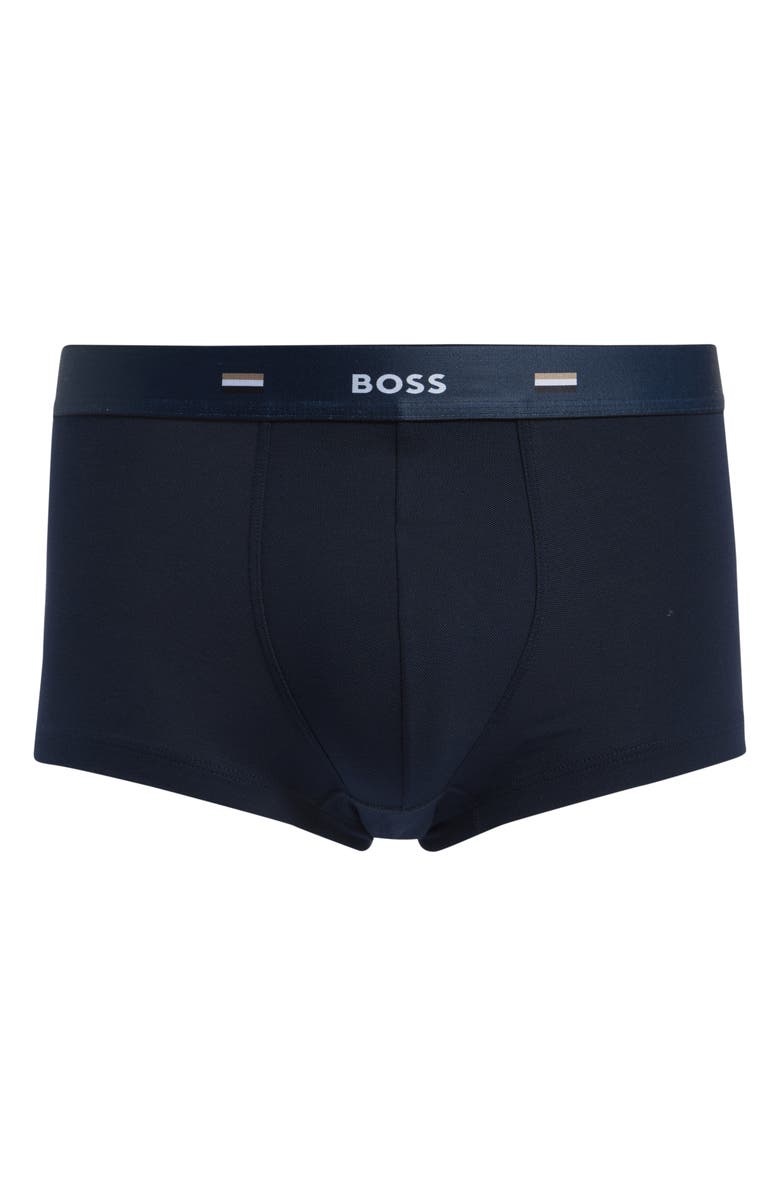 BOSS Trunk Soft Piqué Boxer Briefs, Alternate, color, Dark Blue