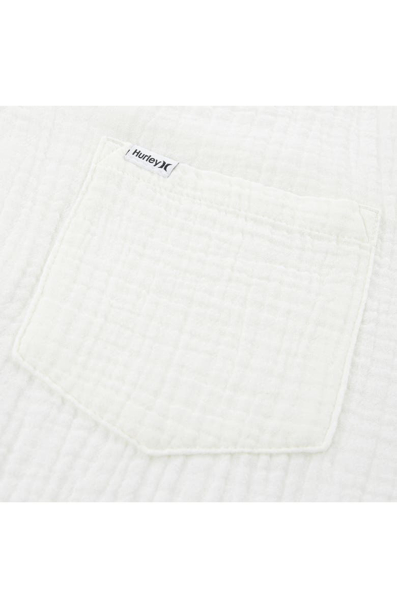 Hurley Kids' Cotton Gauze Camp Shirt & Shorts Set, Alternate, color, Marshmallow