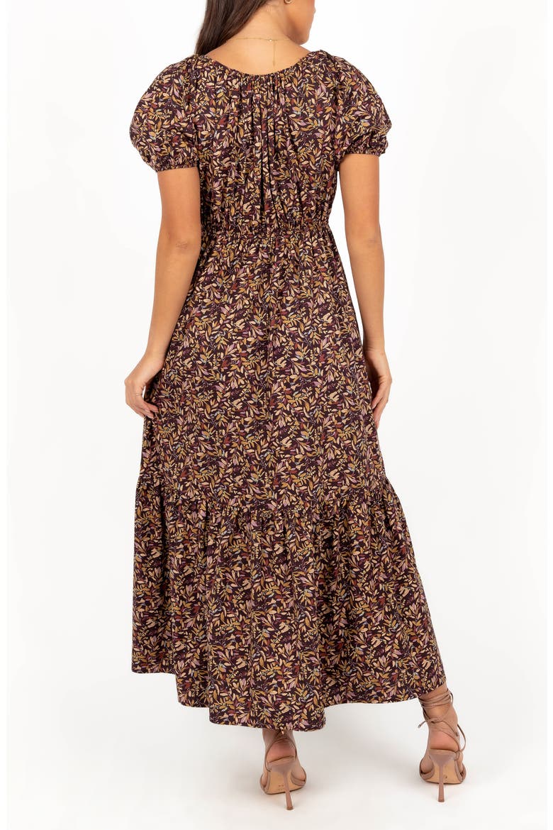 Juliana Floral Cotton Maxi Dress, Alternate, color, PLUM FLORAL