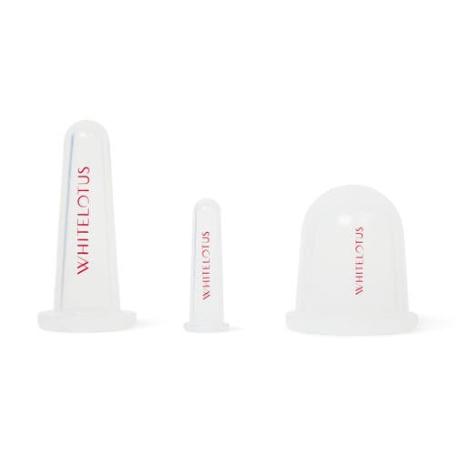 White Lotus Beauty Face, Eye & Body Sculpting Cupping Set In White