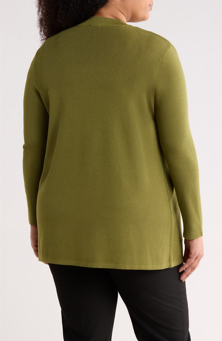 Anne Klein Malibu Open Front Cardigan, Alternate, color, Bay Leaf