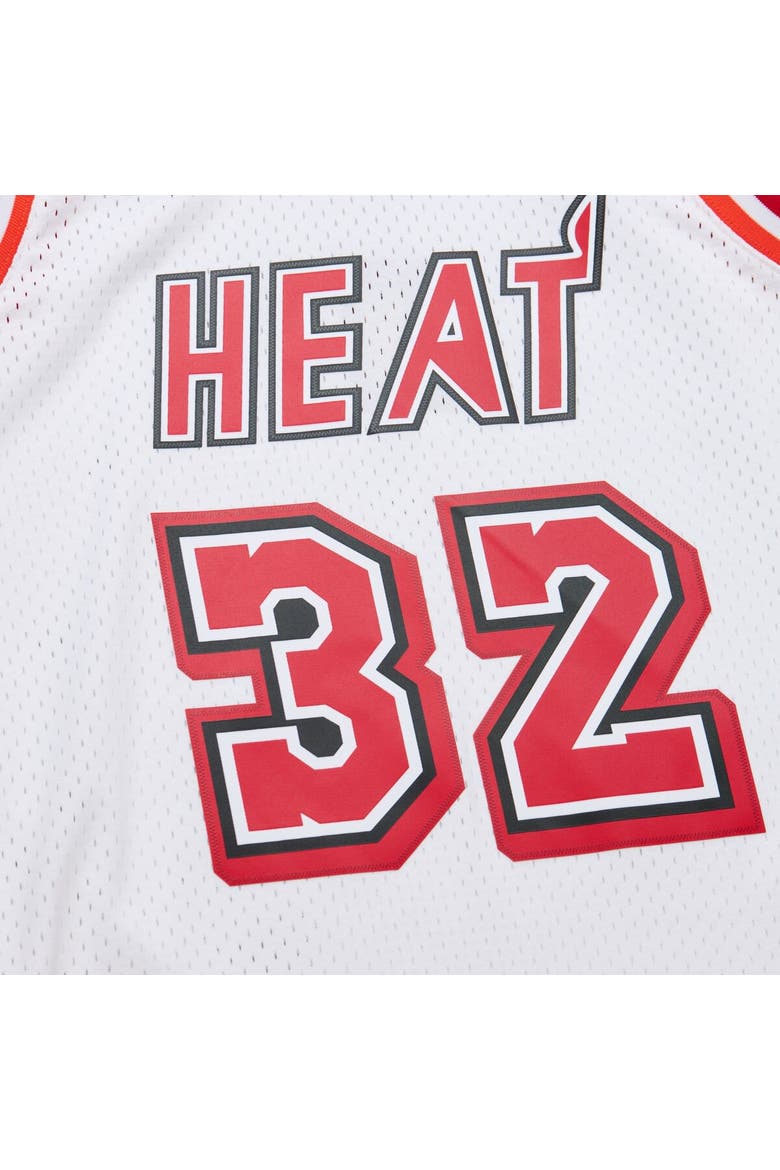 Men's Mitchell & Ness Shaquille O'Neal White Miami Heat 2007/08 Hardwood Classics Swingman Jersey, Alternate, color, White