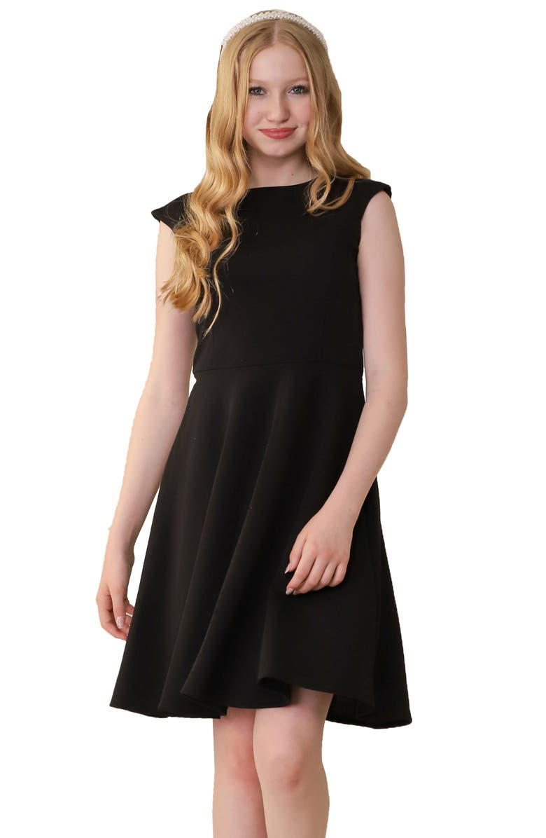 Un Deux Trois Kids' Cap Sleeve Skater Dress, Main, color, 
