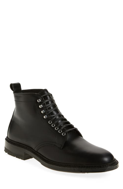 Alden Shoe Company Alden Plain Toe Lace-up Boot In Black With Nickel Hooks