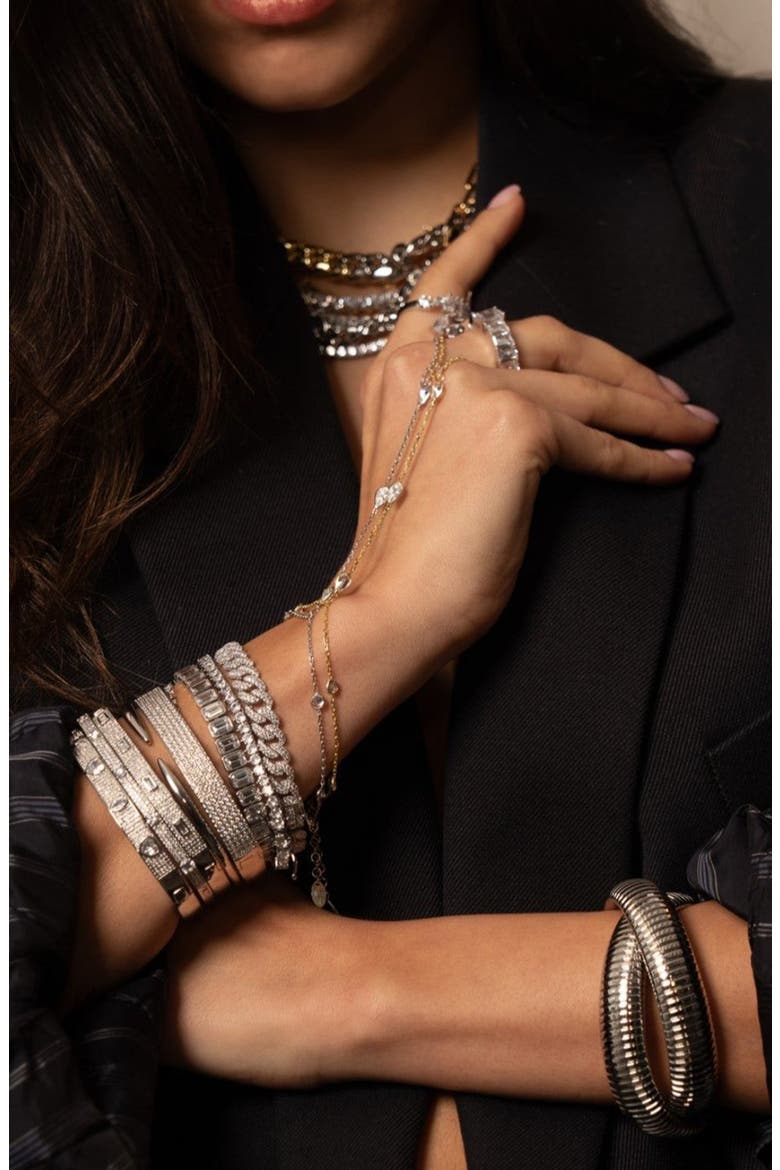 Open Claw Cuff Bracelet, Alternate, color, SILVER