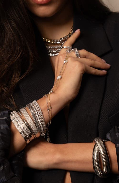 Shymi Open Claw Cuff Bracelet In Silver